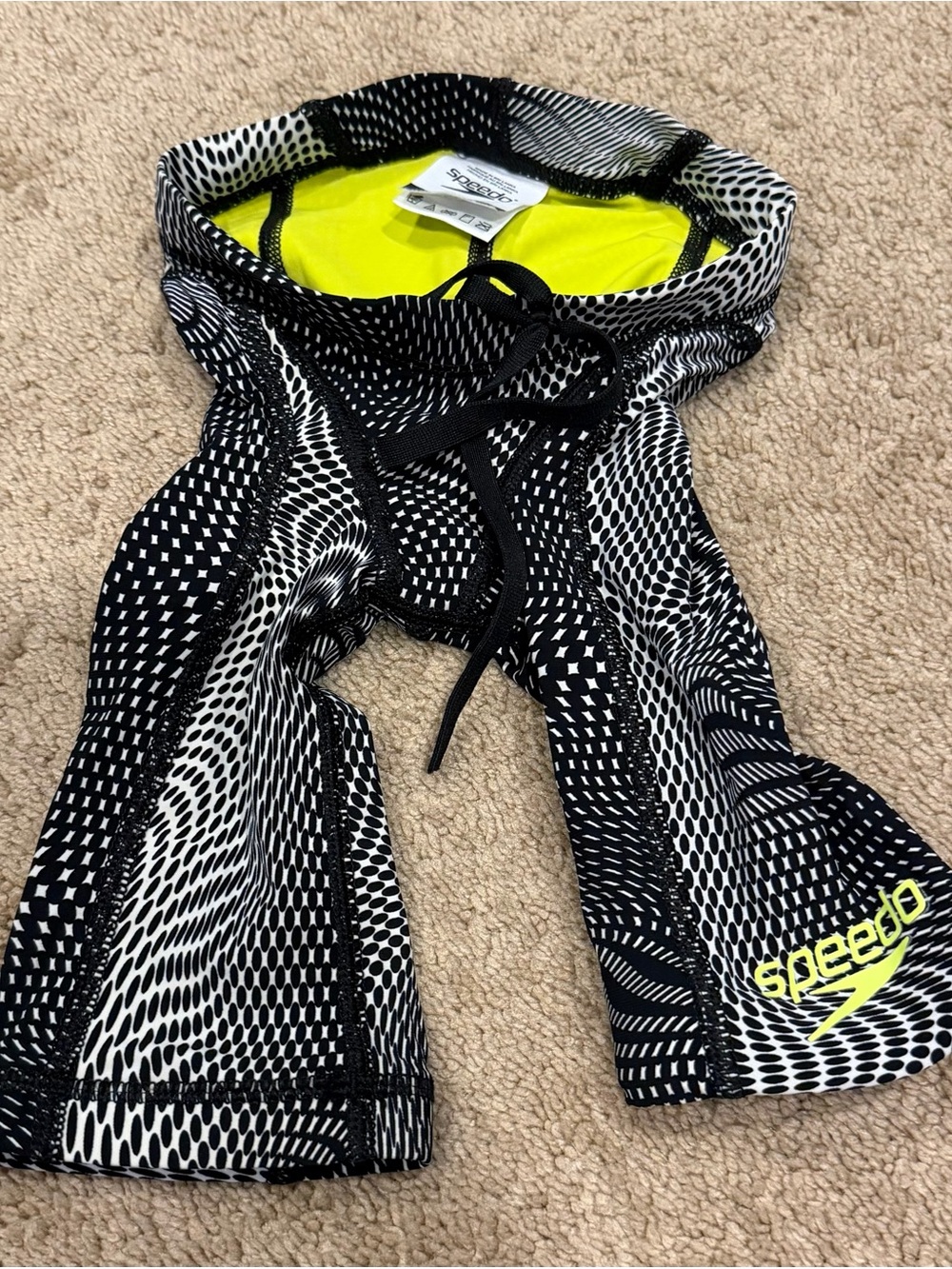 Youth Speedo Vanquisher Print Jammer Tech Suit Swimsuit Sz 18
